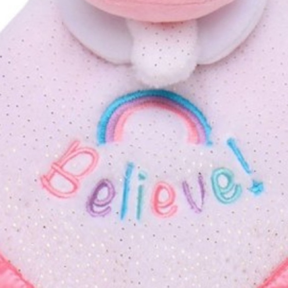 Magic Years 13" Unicorn Snuggle Buddies with Message and Rattle Crib toy - Picture 3 of 3